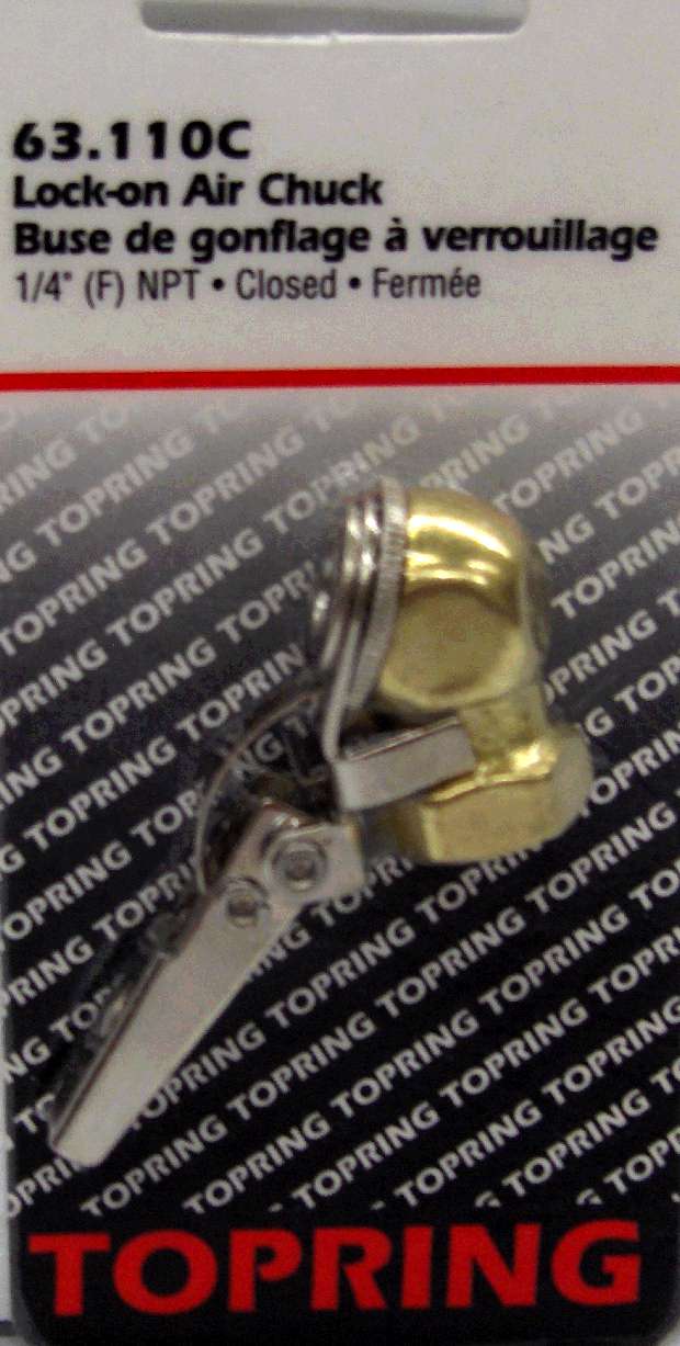 BALL FOOT AIR CHUCK CLIP-ON 1/4FNPT