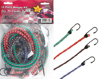 BUNGEY CORD ASSORTED 10 PIECE