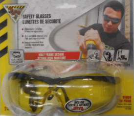 SAFETY GLASSES WRAP-AROUND AMBER