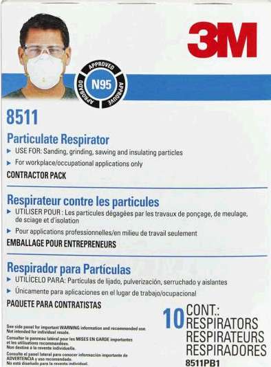RESPIRATOR N95 WITH VALVE 10 PACK