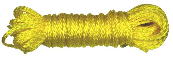 POLY ROPE BRAIDED YELLOW 1/4X100-FT