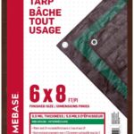 TARP MID GRADE BROWN/GREEN 6 X 8FT