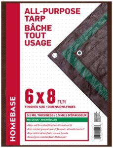 TARP MID GRADE BROWN/GREEN 6 X 8FT