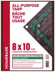 TARP MID GRADE BROWN/GREEN 8 X 10FT