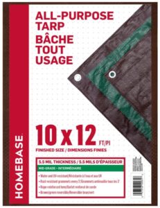 TARP MID GRADE BROWN/GREEN 10X12FT
