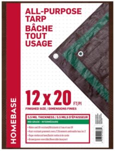 TARP MID GRADE BROWN/GREEN 12X20FT