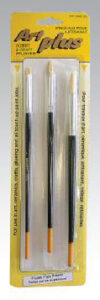 HOBBY BRUSH SET ROUND 3 PACK