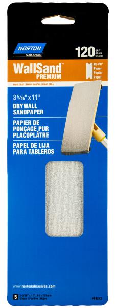 WALLSAND SHEET 120 GRIT 3X11IN 5 PK