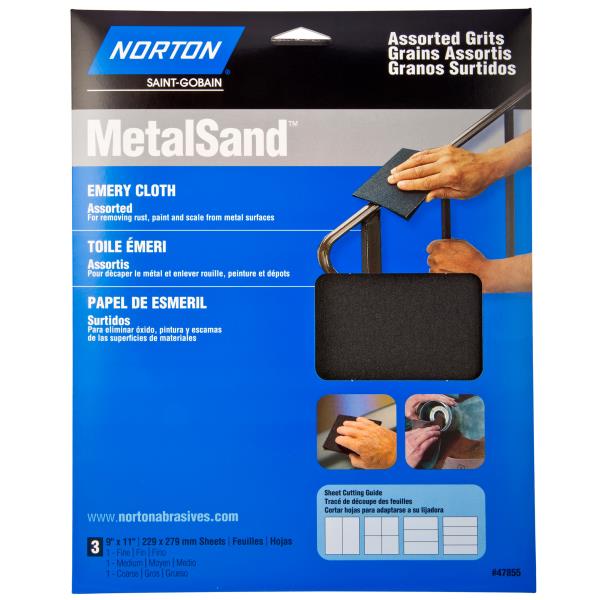 METALSAND SHEET ASSORTED GRIT 3 PK