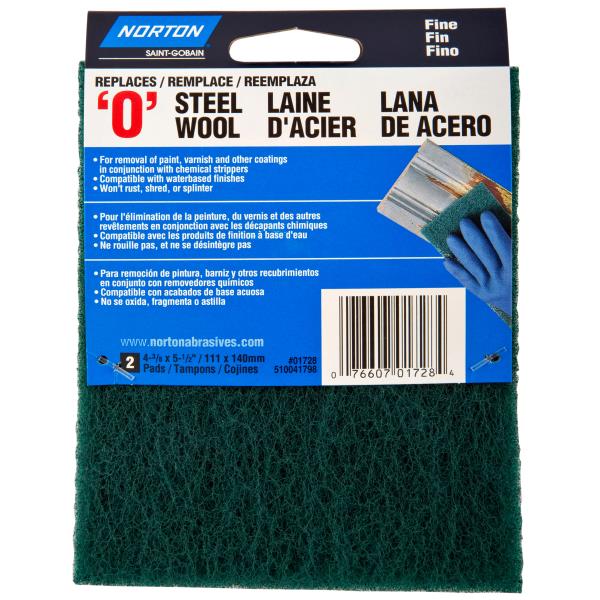 SYNTHETIC STEEL WOOL FINE GRIT 2 PK