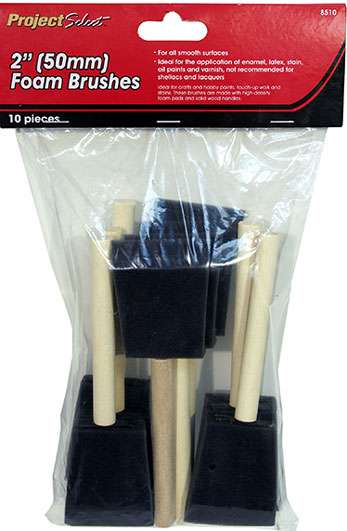 PAINT BRUSH FOAM 2-IN 10 PACK