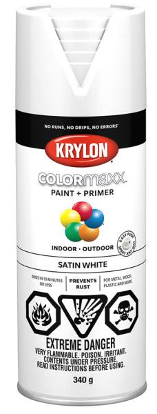 SPRAY PAINT SATIN WHITE 340-GR