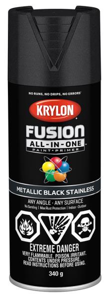 SPRAY PAINT METALIC BLACK 340-GR