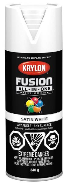 SPRAY PAINT SATIN WHITE 340-GR