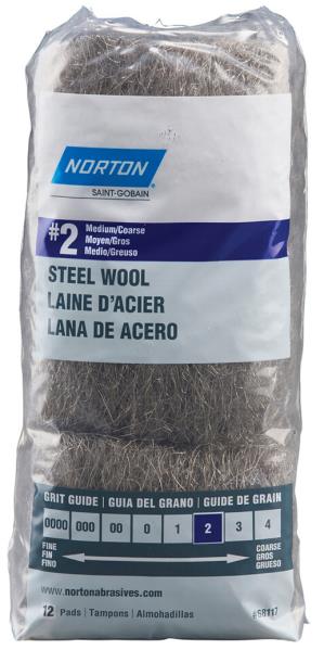 STEEL WOOL MEDIUM/COARSE 12 PACK