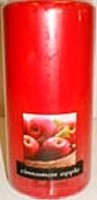 CANDLE PILLAR CINNAMON APPLE 6-IN