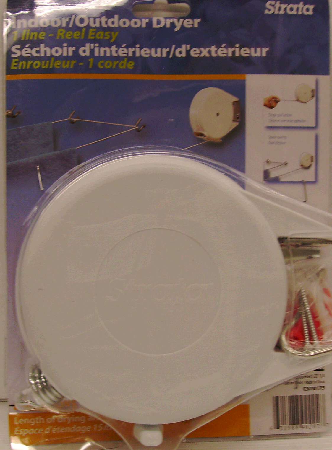RETRACTABLE CLOTHESLINE REEL 50-FT