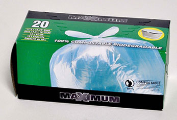 COMPOSTABLE BAGS 17.5X16.75-IN 20PK