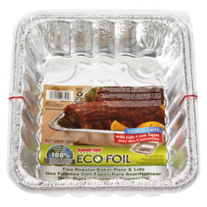 ROASTER PAN WITH LID ECO FOIL 2 PK