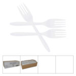 HY STIX FORKS PLSTC MED   WGT WHITE