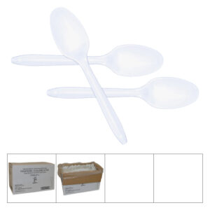 HY STIX T.SPOON PLSTC MED WGT WHITE