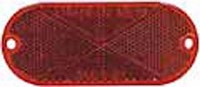 REFLECTOR LENS OVAL RED