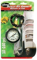 TIRE GAUGE RV DUAL HEAD 10-160 PSI
