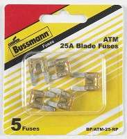 AUTO FUSE MINI CLEAR 25 AMP 5 PK