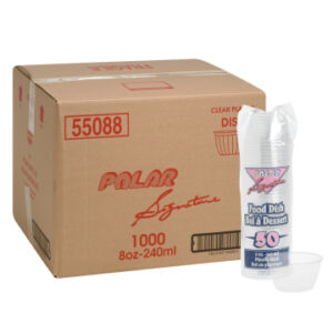 POLAR DISH FOOD CLEAR 8OZ