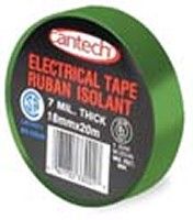 PVC ELECTRICAL TAPE GREEN 18MM X20M