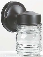 OUTDOOR JAM JAR LIGHT FIXTURE BLACK
