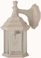 OUTDOOR WALL LANTERN BEVELLED WHITE