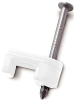 COAXIAL STAPLE WHITE 1/4-IN 25 PACK