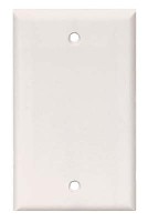 BLANK WALLPLATE 1 GANG WHITE