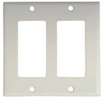 DECORATOR WALL PLATE 2 GANG WHITE