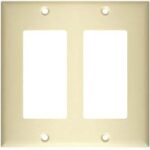 DECORATOR WALL PLATE 2 GANG IVORY