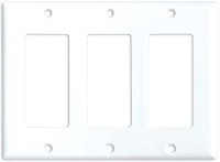 DECORATOR WALL PLATE 3 GANG WHITE