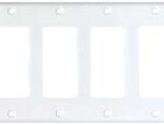 DECORATOR WALL PLATE 4 GANG WHITE