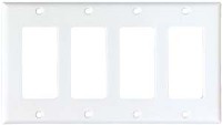 DECORATOR WALL PLATE 4 GANG WHITE
