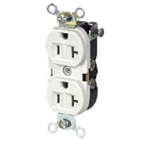 DUPLEX RECEPTACLE 20A WHITE HD