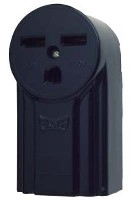 SINGLE RECEPTACLE BLACK 30 AMP