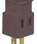 CUBE TAP BROWN 3 OUTLETS 15A 125V