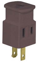 CUBE TAP BROWN 3 OUTLETS 15A 125V