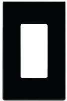 DECORATIVE PLATE 1 GANG BLACK