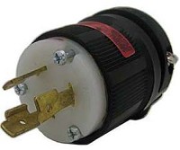 LOCKING PLUG 3 WIRE 20A 125/250V
