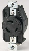 LOCKING RECEPTACLE 3 WIRE 20A 125V