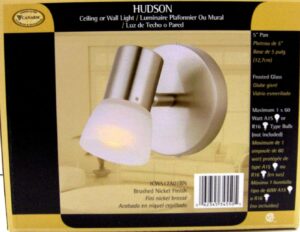 HUDSON 1 LIGHT WALL CEILING NICKEL