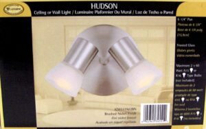 HUDSON 2 LIGHT WALL CEILING NICKEL