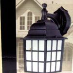 OUTDOOR WALL LIGHT FROSTED BLACK