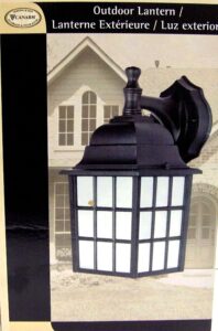 OUTDOOR WALL LIGHT FROSTED BLACK